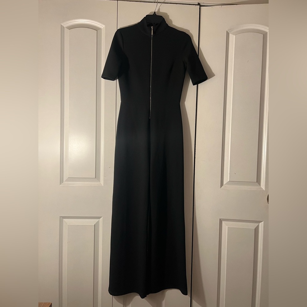 Mango Black jumpsuit with Short Sleeves